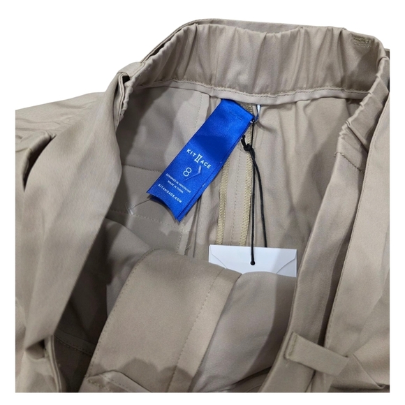 Kit And Ace Sand High Waist Sublime Pleated Tie Shorts 8 - Picture 4 of 5